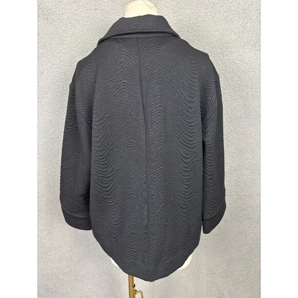 JM Collection Women's Textured Long Sleeve Jacket With Gold Zipper Large NWOT's. - Picture 5 of 8